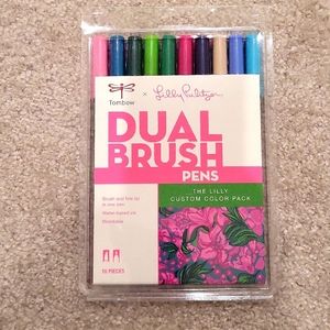 Lilly Pulitzer Dual Brush Pens - 10 Pieces